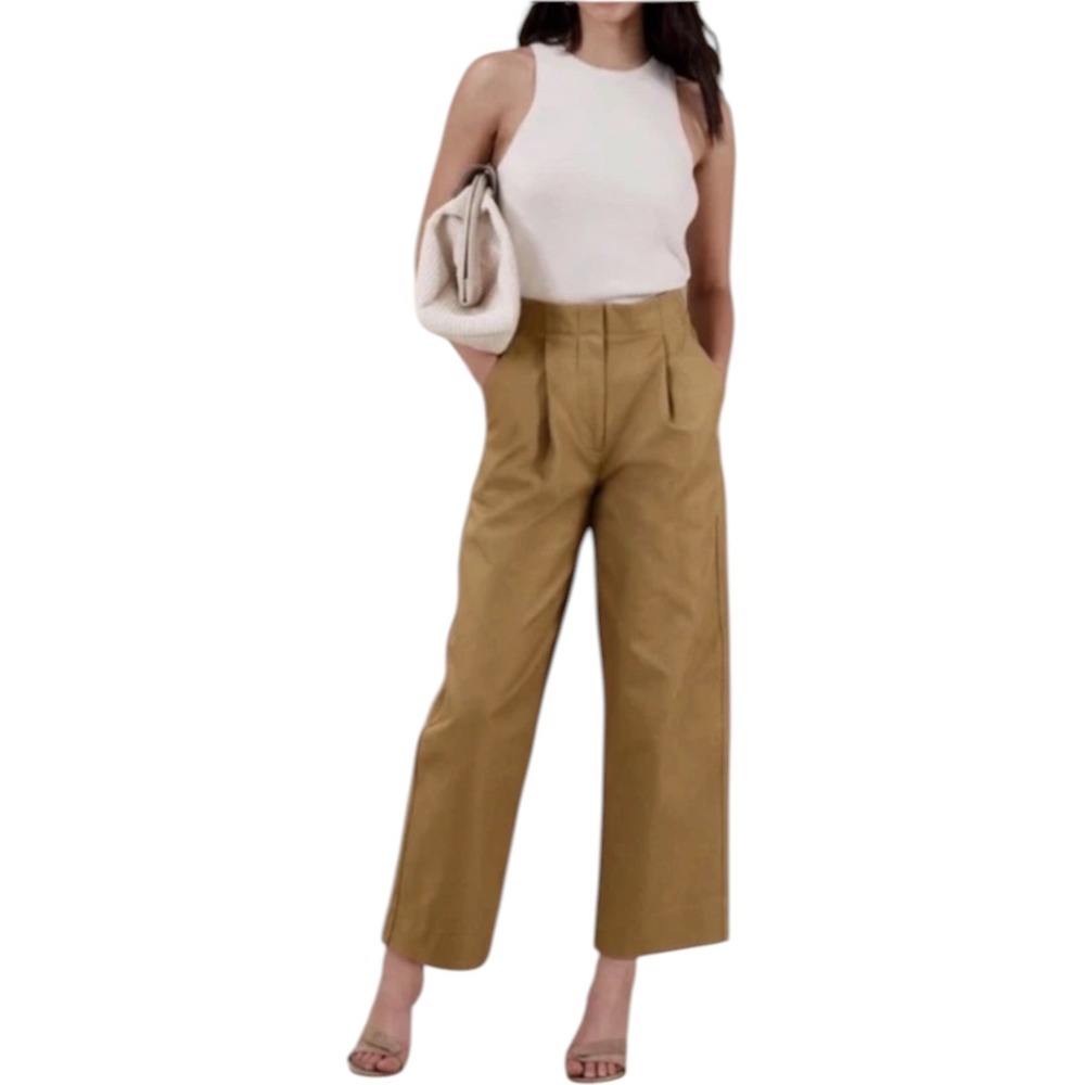 Banana Republic Batrel Leg Pants in Camel Brown